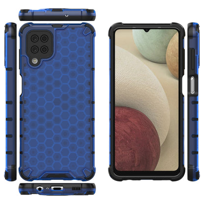 For Samsung Galaxy A12 Shockproof Honeycomb PC + TPU Case(Blue) by buy2fix