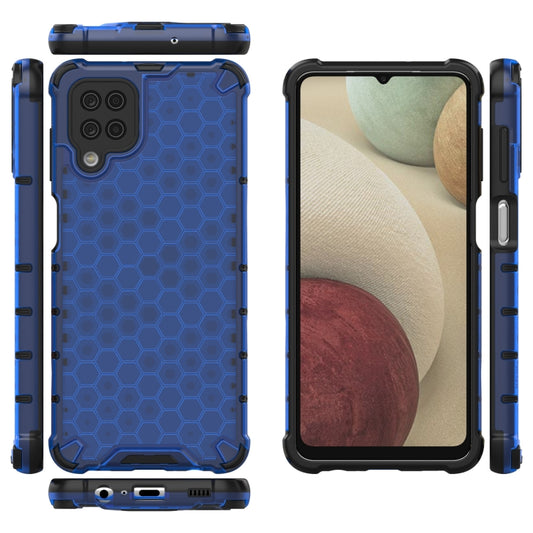 For Samsung Galaxy A12 Shockproof Honeycomb PC + TPU Case(Blue) by buy2fix