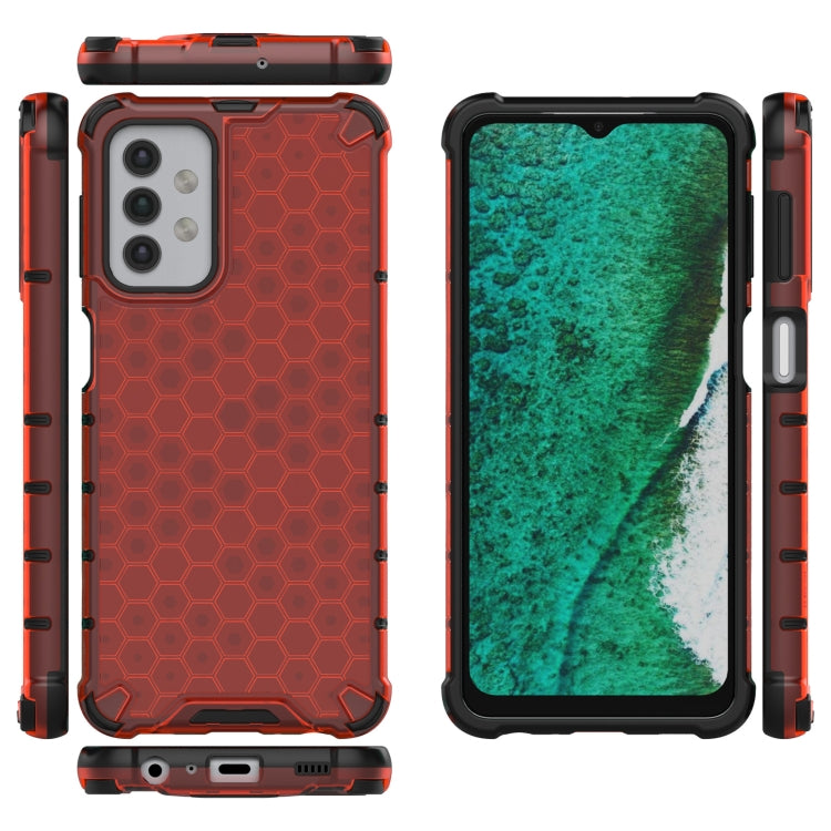 For Samsung Galaxy A32 5G Shockproof Honeycomb PC + TPU Case(Red) by buy2fix