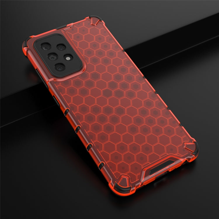 For Samsung Galaxy A52 5G/4G Shockproof Honeycomb PC + TPU Case(Red) by buy2fix
