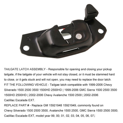 2 PCS Car Left and Right Tailgate Latch Lever for Chevrolet 15921948 / 15921949 - Locks & Hasps by buy2fix | Online Shopping UK | buy2fix