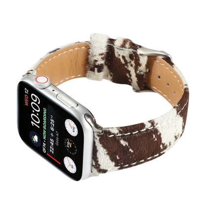 Horsehair Fluffy Leopard Print Leather Watch Band For Apple Watch Ultra 49mm&Watch Ultra 2 49mm / Series 9&8&7 45mm / SE 3&SE 2&6&SE&5&4 44mm / 3&2&1 42mm(1) by buy2fix
