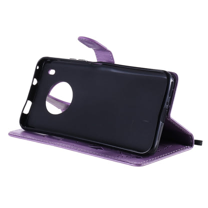 For Huawei Y9a Cat Bee Embossing Pattern Shockproof Horizontal Flip Leather Case with Holder & Card Slots & Wallet(Purple) - Huawei Cases by buy2fix | Online Shopping UK | buy2fix