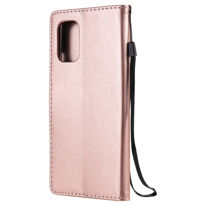For OnePlus 8T Cat Bee Embossing Pattern Shockproof Horizontal Flip Leather Case with Holder & Card Slots & Wallet(Rose Gold) - OnePlus Cases by buy2fix | Online Shopping UK | buy2fix