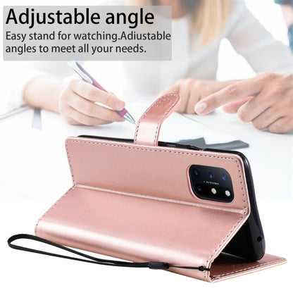 For OnePlus 8T Cat Bee Embossing Pattern Shockproof Horizontal Flip Leather Case with Holder & Card Slots & Wallet(Rose Gold) - OnePlus Cases by buy2fix | Online Shopping UK | buy2fix