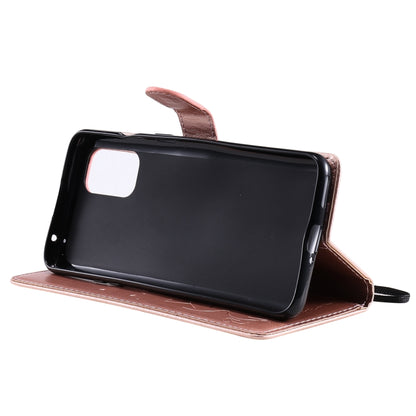 For OnePlus 8T Cat Bee Embossing Pattern Shockproof Horizontal Flip Leather Case with Holder & Card Slots & Wallet(Rose Gold) - OnePlus Cases by buy2fix | Online Shopping UK | buy2fix