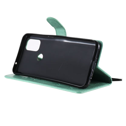 For OnePlus Nord N10 5G Cat Bee Embossing Pattern Shockproof Horizontal Flip Leather Case with Holder & Card Slots & Wallet(Green) - OnePlus Cases by buy2fix | Online Shopping UK | buy2fix
