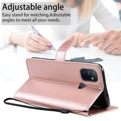 For OnePlus Nord N100 5G Cat Bee Embossing Pattern Shockproof Horizontal Flip Leather Case with Holder & Card Slots & Wallet(Rose Gold) - OnePlus Cases by buy2fix | Online Shopping UK | buy2fix