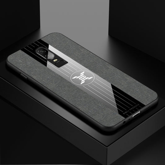 For OnePlus 6 XINLI Stitching Cloth Texture Shockproof TPU Protective Case(Grey) - OnePlus Cases by XINLI | Online Shopping UK | buy2fix