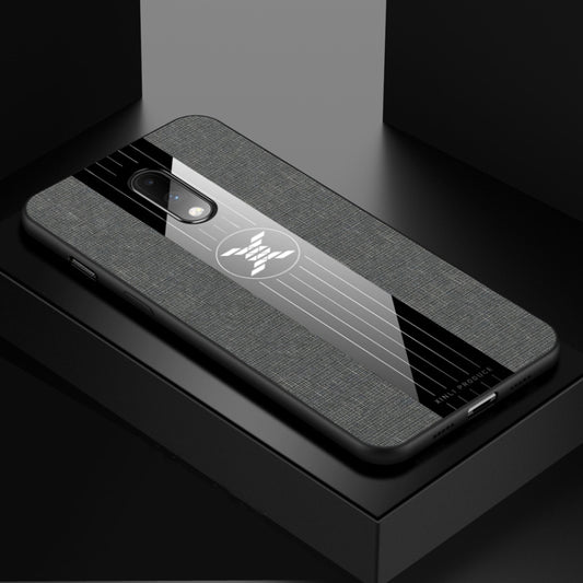 For OnePlus 6T XINLI Stitching Cloth Texture Shockproof TPU Protective Case(Grey) - OnePlus Cases by XINLI | Online Shopping UK | buy2fix