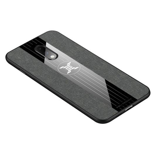 For OnePlus 6T XINLI Stitching Cloth Texture Shockproof TPU Protective Case(Grey) - OnePlus Cases by XINLI | Online Shopping UK | buy2fix