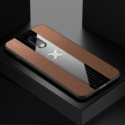 For OnePlus 6T XINLI Stitching Cloth Texture Shockproof TPU Protective Case(Brown) - OnePlus Cases by XINLI | Online Shopping UK | buy2fix