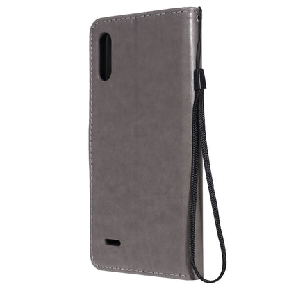 For LG K22 / K22 Plus Cat Bee Embossing Pattern Shockproof Horizontal Flip Leather Case with Holder & Card Slots & Wallet(Grey) - LG Cases by buy2fix | Online Shopping UK | buy2fix