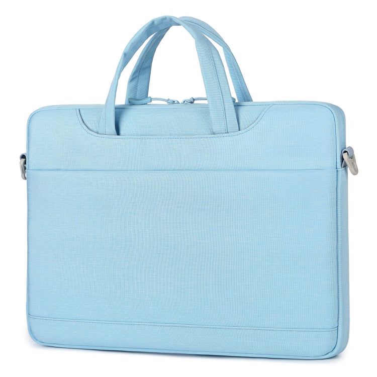 For 13.3-14 inch Laptop Multi-function Laptop Single Shoulder Bag Handbag(Light Blue) by buy2fix
