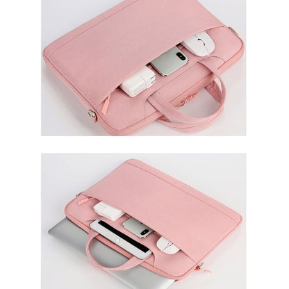 For 15-15.6 inch Laptop Multi-function Laptop Single Shoulder Bag Handbag(Pink) by buy2fix