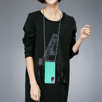 For Samsung Galaxy S20 FE Wheat Straw Material + TPU Protective Case with Lanyard(Green) by FIERRE SHANN