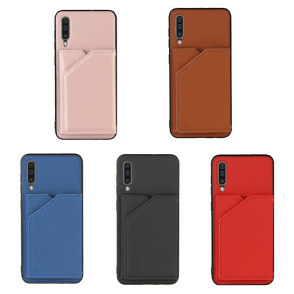 For Samsung Galaxy A50 & A30s & A50s Skin Feel PU + TPU + PC Back Cover Shockproof Case with Card Slots & Holder & Photo Frame(Black) by buy2fix