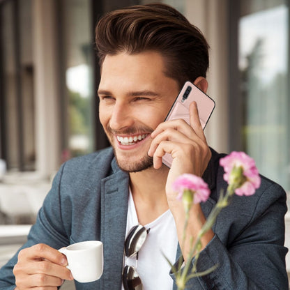 For Samsung Galaxy A50 & A30s & A50s Skin Feel PU + TPU + PC Back Cover Shockproof Case with Card Slots & Holder & Photo Frame(Rose Gold) by buy2fix