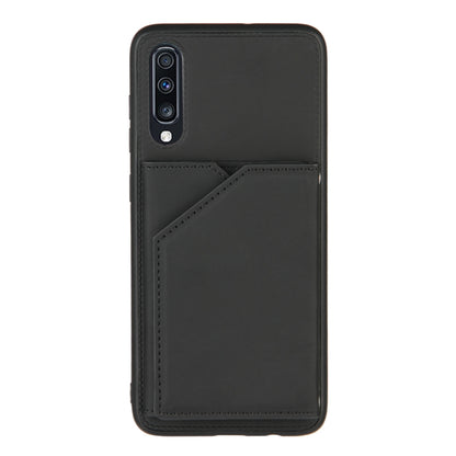 For Samsung Galaxy A70 & A70s Skin Feel PU + TPU + PC Back Cover Shockproof Case with Card Slots & Holder & Photo Frame(Black) by buy2fix