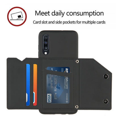 For Samsung Galaxy A70 & A70s Skin Feel PU + TPU + PC Back Cover Shockproof Case with Card Slots & Holder & Photo Frame(Black) by buy2fix