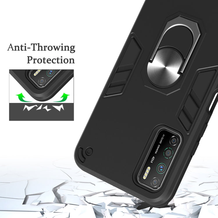 For Infinix Note 7 Lite Armour Series PC + TPU Protective Case with Ring Holder(Royal Blue) - Infinix Cases by idewei | Online Shopping UK | buy2fix