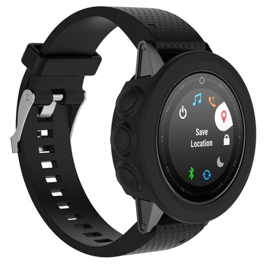 For Garmin Fenix 5X Solid Color Silicone Watch Protective Case(Black) - Screen Protector by buy2fix | Online Shopping UK | buy2fix