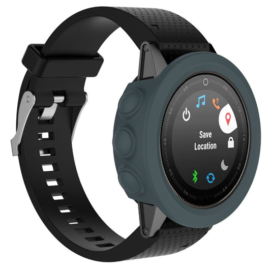 For Garmin Fenix 5X Solid Color Silicone Watch Protective Case(Navy Blue) - Screen Protector by buy2fix | Online Shopping UK | buy2fix