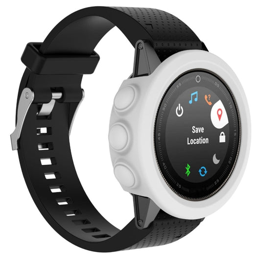 For Garmin Fenix 5X Solid Color Silicone Watch Protective Case(White) - Screen Protector by buy2fix | Online Shopping UK | buy2fix