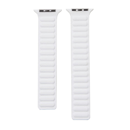 Loop Leather Watch Band For Apple Watch Series 7 41mm / 6 & SE & 5 & 4 40mm / 3 & 2 & 1 38mm(White) by buy2fix