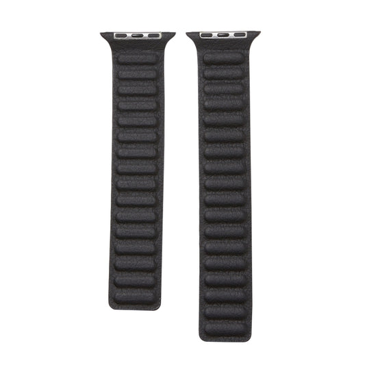 Loop Leather Watch Band For Apple Watch Series 7 41mm / 6 & SE & 5 & 4 40mm / 3 & 2 & 1 38mm(Black) by buy2fix