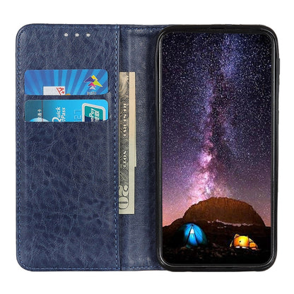 For OPPO Reno5 5G / Find X3 Lite Magnetic Crazy Horse Texture Horizontal Flip Leather Case with Holder & Card Slots & Wallet(Blue) - OPPO Cases by buy2fix | Online Shopping UK | buy2fix