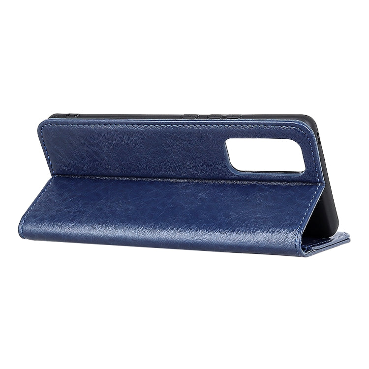 For OPPO Reno5 5G / Find X3 Lite Magnetic Crazy Horse Texture Horizontal Flip Leather Case with Holder & Card Slots & Wallet(Blue) - OPPO Cases by buy2fix | Online Shopping UK | buy2fix