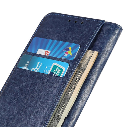 For OPPO Reno5 5G / Find X3 Lite Magnetic Crazy Horse Texture Horizontal Flip Leather Case with Holder & Card Slots & Wallet(Blue) - OPPO Cases by buy2fix | Online Shopping UK | buy2fix