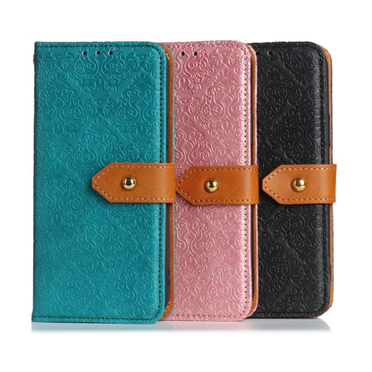 For Xiaomi Redmi 9C European Floral Embossed Copper Buckle Horizontal Flip PU Leather Case with Holder & Card Slots & Wallet & Photo Frame(Pink) - Xiaomi Cases by buy2fix | Online Shopping UK | buy2fix