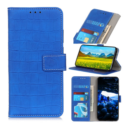 For OPPO Reno5 5G / Find X3 Lite Crocodile Texture Horizontal Flip Leather Case with Holder & Wallet & Card Slots & Photo Frame(Blue) - OPPO Cases by buy2fix | Online Shopping UK | buy2fix