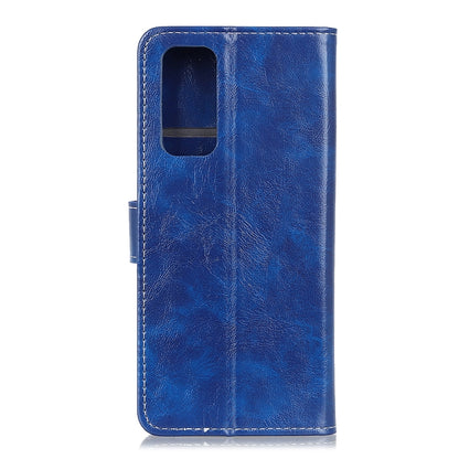 For OnePlus 9 Retro Crazy Horse Texture Horizontal Flip Leather Case, with Holder & Card Slots & Wallet & Photo Frame(Blue) - OnePlus Cases by buy2fix | Online Shopping UK | buy2fix