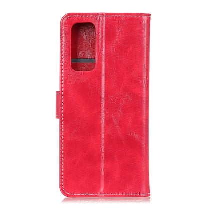 For OnePlus 9 Retro Crazy Horse Texture Horizontal Flip Leather Case, with Holder & Card Slots & Wallet & Photo Frame(Red) - OnePlus Cases by buy2fix | Online Shopping UK | buy2fix