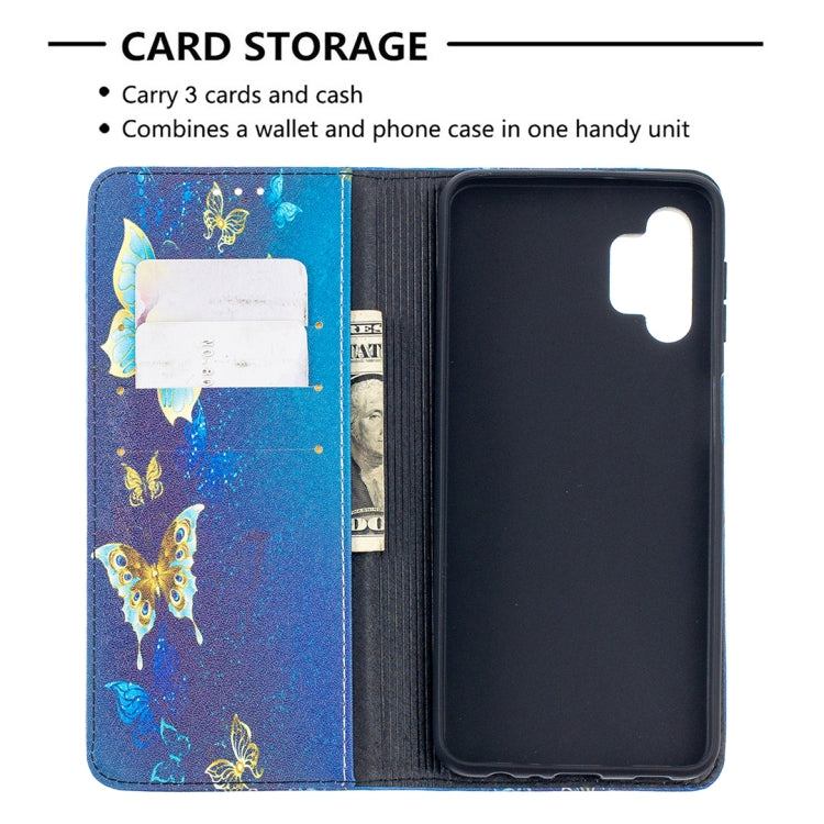 For Samsung Galaxy A32 5G Colored Drawing Pattern Invisible Magnetic Horizontal Flip PU Leather Case with Holder & Card Slots & Wallet(Kingdee) by buy2fix