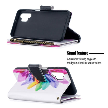 For Samsung Galaxy A32 5G Colored Drawing Pattern Zipper Horizontal Flip Leather Case with Holder & Card Slots & Wallet(Sun Flower) by buy2fix