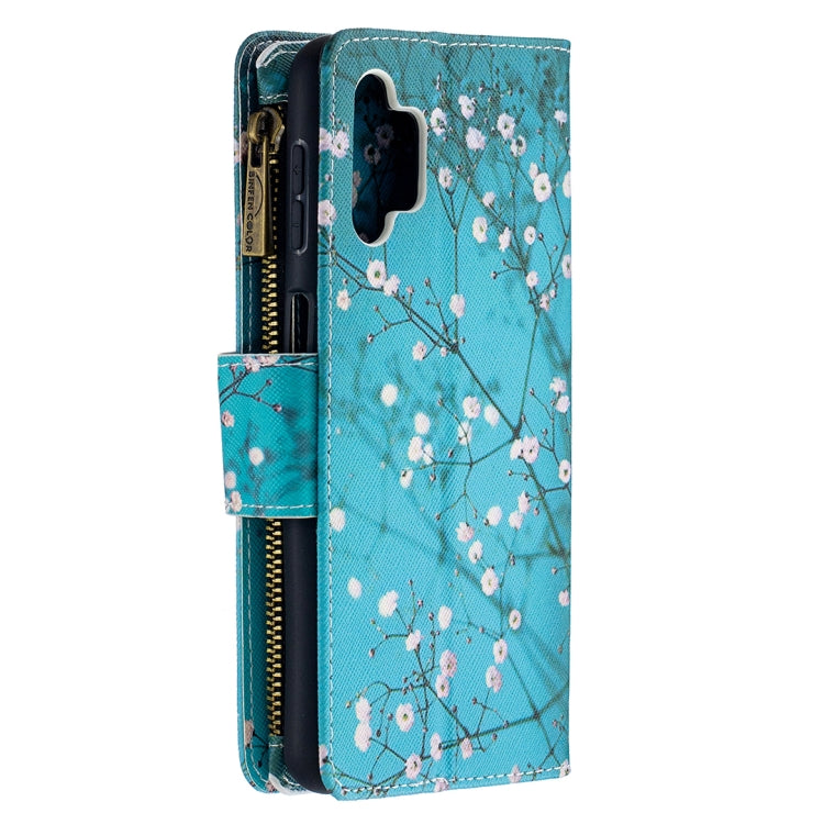 For Samsung Galaxy A32 5G Colored Drawing Pattern Zipper Horizontal Flip Leather Case with Holder & Card Slots & Wallet(Plum Blossom) by buy2fix