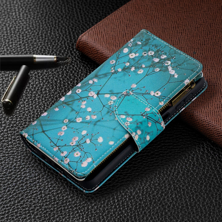 For Samsung Galaxy A32 5G Colored Drawing Pattern Zipper Horizontal Flip Leather Case with Holder & Card Slots & Wallet(Plum Blossom) by buy2fix