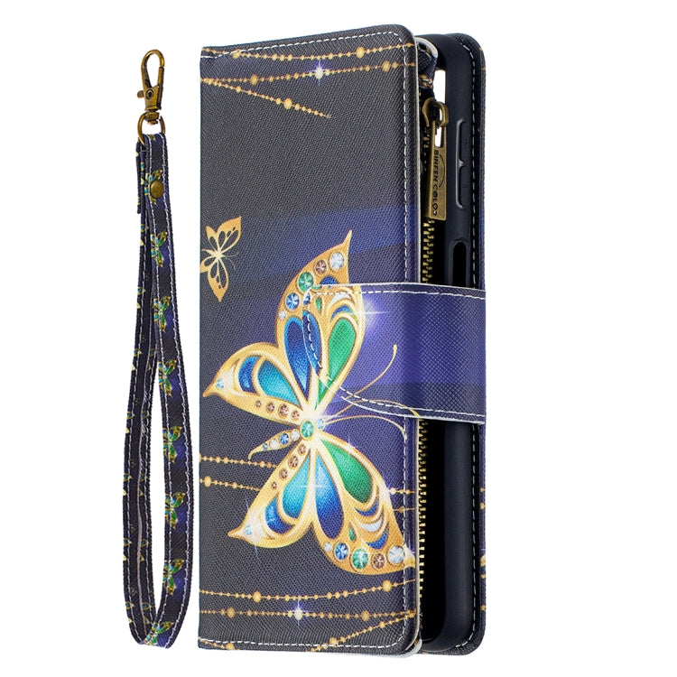 For Samsung Galaxy A32 5G Colored Drawing Pattern Zipper Horizontal Flip Leather Case with Holder & Card Slots & Wallet(Big Butterfly) by buy2fix