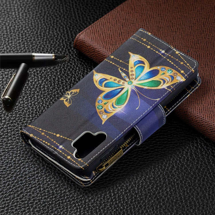 For Samsung Galaxy A32 5G Colored Drawing Pattern Zipper Horizontal Flip Leather Case with Holder & Card Slots & Wallet(Big Butterfly) by buy2fix