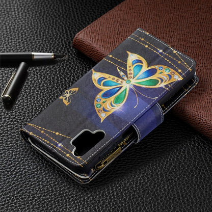 For Samsung Galaxy A32 5G Colored Drawing Pattern Zipper Horizontal Flip Leather Case with Holder & Card Slots & Wallet(Big Butterfly) by buy2fix