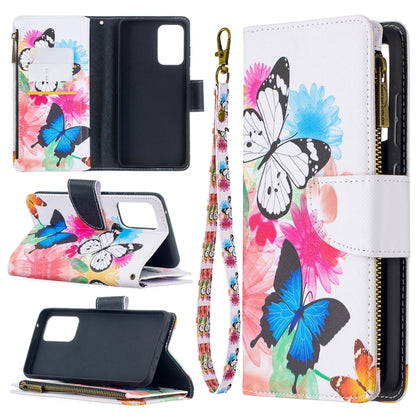For Samsung Galaxy A52 5G / 4G Colored Drawing Pattern Zipper Horizontal Flip Leather Case with Holder & Card Slots & Wallet(Two Butterflies) - Galaxy Phone Cases by buy2fix | Online Shopping UK | buy2fix