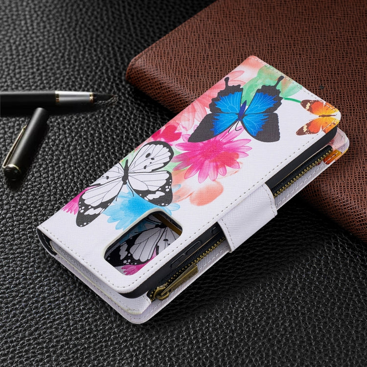 For Samsung Galaxy A52 5G / 4G Colored Drawing Pattern Zipper Horizontal Flip Leather Case with Holder & Card Slots & Wallet(Two Butterflies) - Galaxy Phone Cases by buy2fix | Online Shopping UK | buy2fix