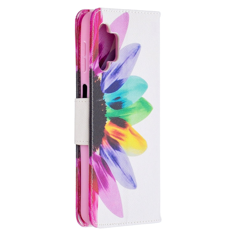 For Samsung Galaxy A32 5G Colored Drawing Pattern Horizontal Flip Leather Case with Holder & Card Slots & Wallet(Sun Flower) by buy2fix