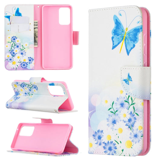 For Samsung Galaxy A52 5G / 4G Colored Drawing Pattern Horizontal Flip Leather Case with Holder & Card Slots & Wallet(Butterfly Love) by buy2fix