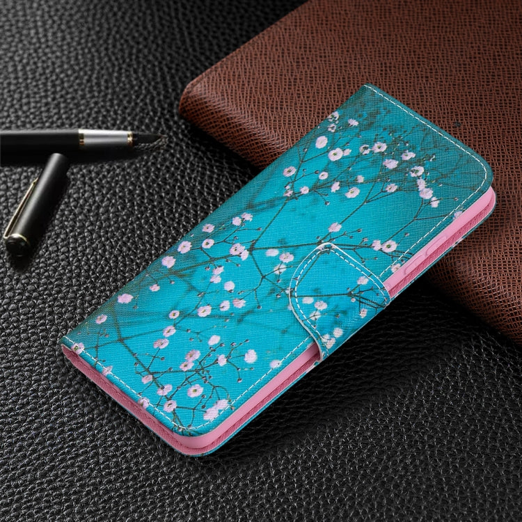 For Samsung Galaxy A52 5G / 4G Colored Drawing Pattern Horizontal Flip Leather Case with Holder & Card Slots & Wallet(Plum Blossom) by buy2fix