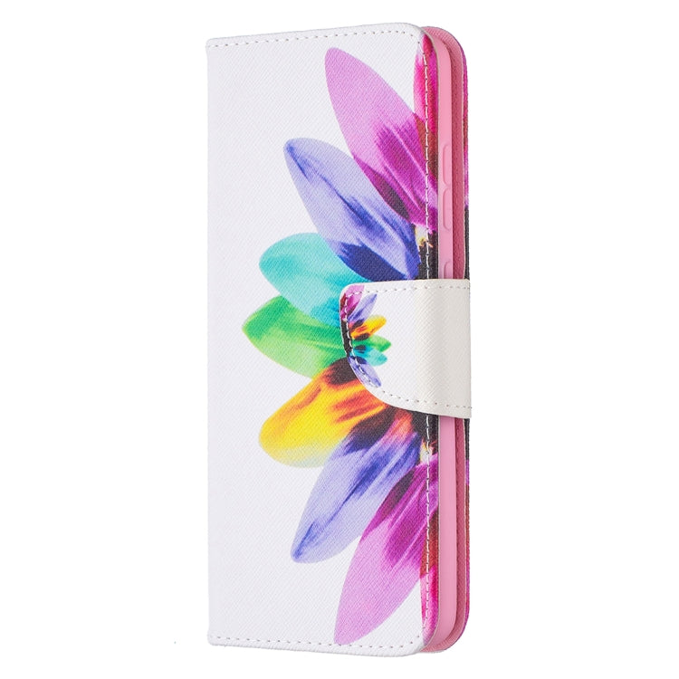 For Samsung Galaxy A52 5G / 4G Colored Drawing Pattern Horizontal Flip Leather Case with Holder & Card Slots & Wallet(Sun Flower) by buy2fix